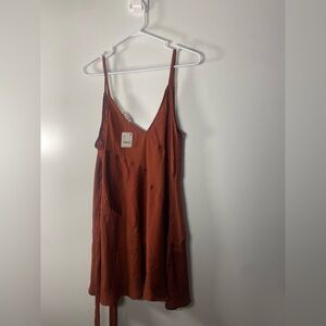 Brand new with tags! Free People Wrap Rust Mini Dress